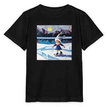 Le miracle de l’hiver - T-shirt bio MINI CREATOR Stanley/Stella Enfant - noir - Devant - Mikhail (115cm)
