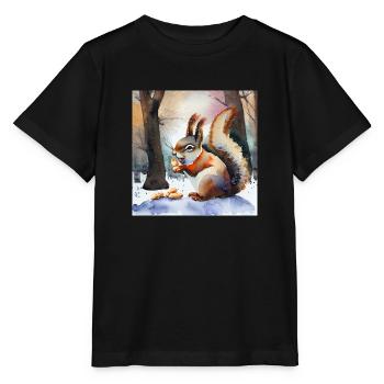 Schätze des Winters - Stanley/Stella Kinder T-Shirt MINI CREATOR  - Schwarz - Vorne - Mikhail (115cm)
