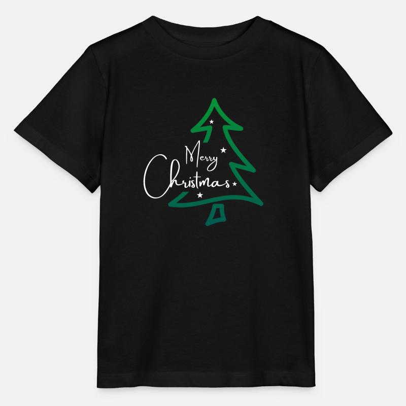 Merry Christmas Tree - Stanley/Stella Kinder T-Shirt MINI CREATOR  - Schwarz