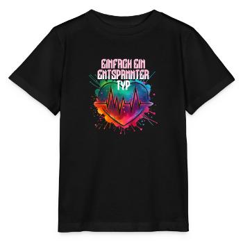 Entspannter Typ - Stanley/Stella Kinder T-Shirt MINI CREATOR  - Schwarz - Vorne - Mikhail (115cm)