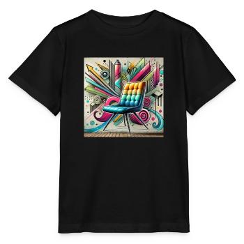 Chaise Graffiti Vendeur de meubles - T-shirt bio MINI CREATOR Stanley/Stella Enfant - noir - Devant - Mikhail (115cm)