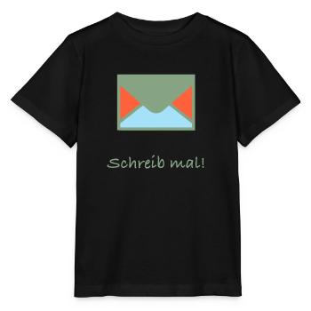 Envelope with the lettering write! - Stanley/Stella MINI CREATOR Kids’ T-Shirt - black - Front - Mikhail (115cm)
