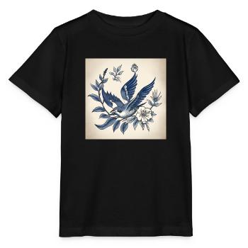 Tätowierung einer Schwalbe - Stanley/Stella Kinder T-Shirt MINI CREATOR  - Schwarz - Vorne - Mikhail (115cm)