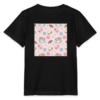 Motifs pour le café et les sucreries Café et sucré - T-shirt bio MINI CREATOR Stanley/Stella Enfant - noir - Devant - Mikhail (115cm)