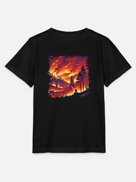 California wildfires 2025 T-shirt - Stanley/Stella MINI CREATOR Kids’ T-Shirt - black