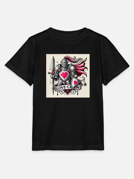Love Crew The knight - Stanley/Stella Kinder T-Shirt MINI CREATOR  - Schwarz