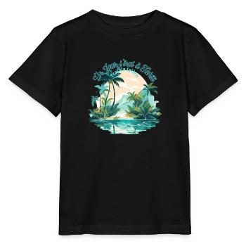 Un jour j irai à Tahiti - T-shirt bio MINI CREATOR Stanley/Stella Enfant - noir - Devant - Mikhail (115cm)