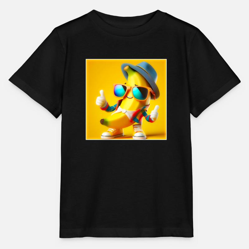 Banane - Stanley/Stella Kinder T-Shirt MINI CREATOR  - Schwarz