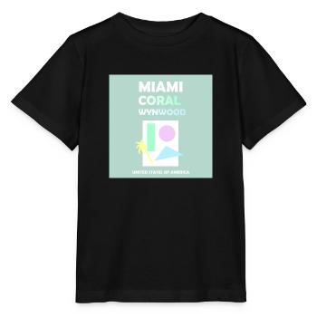 Miami, Vereinigte Staaten von Amerika - Stanley/Stella Kinder T-Shirt MINI CREATOR  - Schwarz - Vorne - Mikhail (115cm)