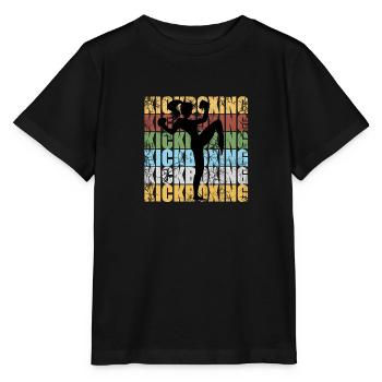 KICKBOXEN Frau großer Sport - Stanley/Stella Kinder T-Shirt MINI CREATOR  - Schwarz - Vorne - Mikhail (115cm)