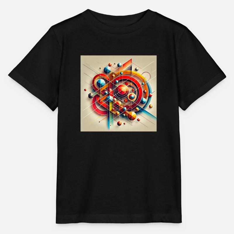 Explosion de couleurs des formes - T-shirt bio MINI CREATOR Stanley/Stella Enfant - noir