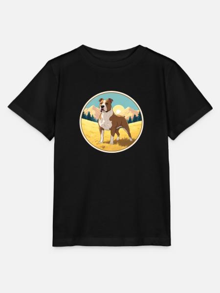 Pitbull Amerikanischer Bully - Stanley/Stella Kinder T-Shirt MINI CREATOR - Schwarz