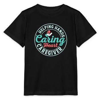 Mains serviables Soins du cœur Aidant Soins Soins Ca - T-shirt bio MINI CREATOR Stanley/Stella Enfant - noir - Devant - Mikhail (115cm)