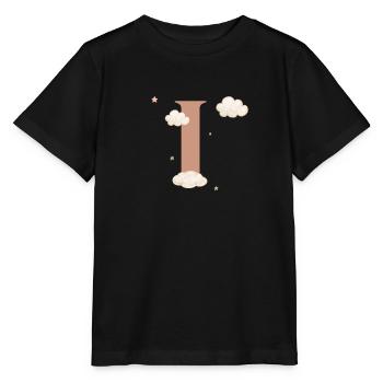Buchstabe i bewölkt Sterne - Stanley/Stella Kinder T-Shirt MINI CREATOR  - Schwarz - Vorne - Mikhail (115cm)
