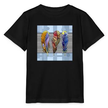 Feder - Stanley/Stella Kinder T-Shirt MINI CREATOR  - Schwarz - Vorne - Mikhail (115cm)
