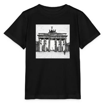 Brandenburger Tor - Stanley/Stella Kinder T-Shirt MINI CREATOR  - Schwarz - Vorne - Mikhail (115cm)
