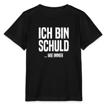 Ich bin schuld - ...wie immer - Stanley/Stella Kinder T-Shirt MINI CREATOR  - Schwarz - Vorne - Mikhail (115cm)