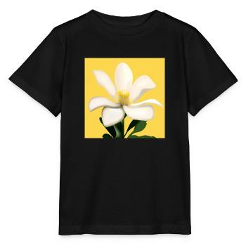 An Impressive White Flower - Stanley/Stella MINI CREATOR Kids’ T-Shirt - black - Front - Mikhail (115cm)