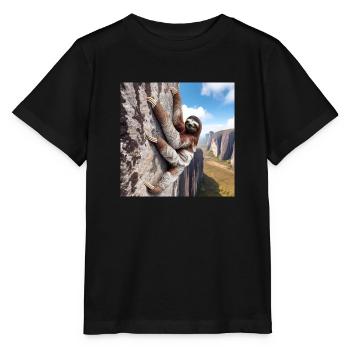 Sloth Wanderer FreeClimber - T-shirt bio MINI CREATOR Stanley/Stella Enfant - noir - Devant - Mikhail (115cm)