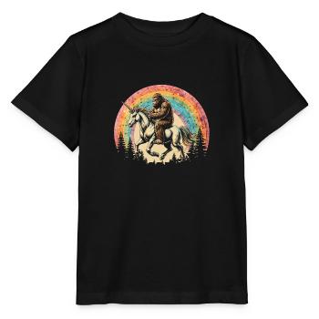 Bigfoot Rainbow Unicorn - Stanley/Stella MINI CREATOR Kids’ T-Shirt - black - Front - Mikhail (115cm)