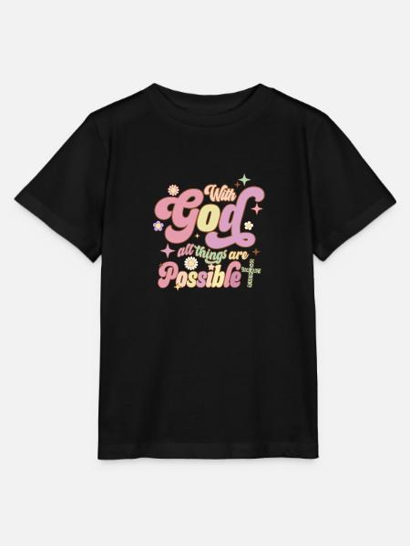 Alles ist möglich mit Gott - Stanley/Stella Kinder T-Shirt MINI CREATOR - Schwarz