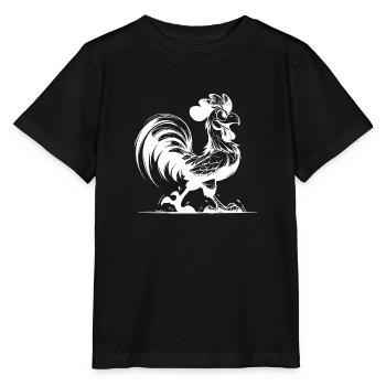 Mein Kamm, mein Hof, mein Style ich bin der Gockel - Stanley/Stella Kinder T-Shirt MINI CREATOR  - Schwarz - Vorne - Mikhail (115cm)