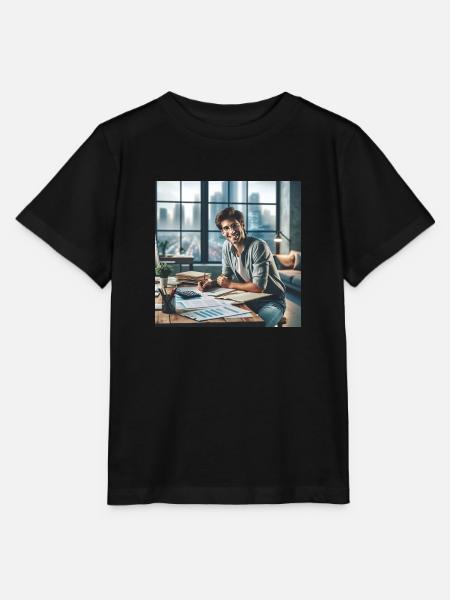 happy Accountant - Stanley/Stella Kinder T-Shirt MINI CREATOR  - Schwarz