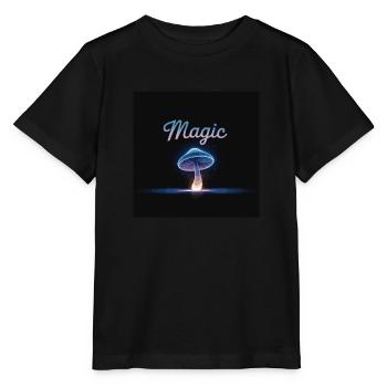 Magic mushroom in starlight - Stanley/Stella MINI CREATOR Kids’ T-Shirt - black - Front - Mikhail (115cm)