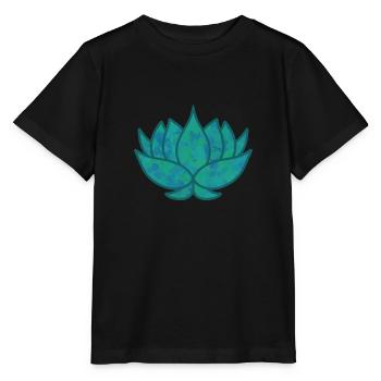 Lotus Flower Teal - Stanley/Stella MINI CREATOR Kids’ T-Shirt - black - Front - Mikhail (115cm)