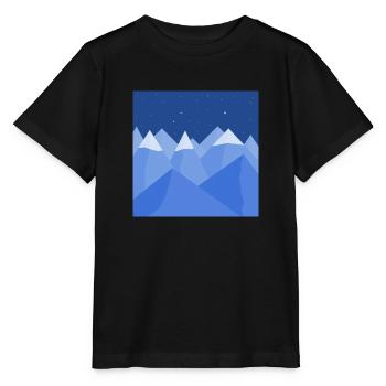 Blaue Landschaft - Stanley/Stella Kinder T-Shirt MINI CREATOR  - Schwarz - Vorne - Mikhail (115cm)