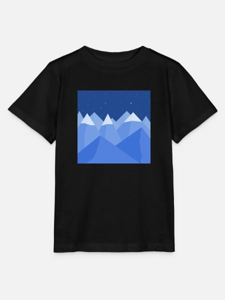 Blaue Landschaft - Stanley/Stella Kinder T-Shirt MINI CREATOR  - Schwarz