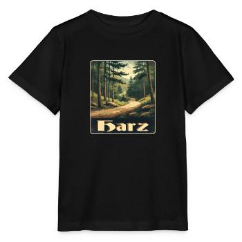 Harz Wanderweg - Stanley/Stella Kinder T-Shirt MINI CREATOR  - Schwarz - Vorne - Mikhail (115cm)