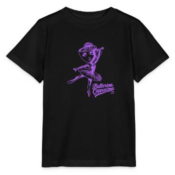 Ballerina Cappuccina - Purple - Stanley/Stella MINI CREATOR Kids’ T-Shirt - black - Front - Mikhail (115cm)