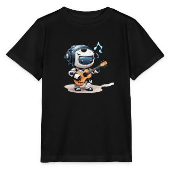 Le Robot Violoniste Mélodique - T-shirt bio MINI CREATOR Stanley/Stella Enfant - noir - Devant - Mikhail (115cm)