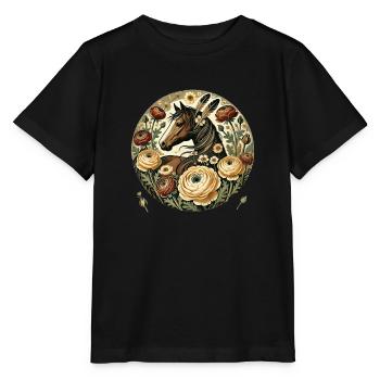 Beautiful Horse - Stanley/Stella MINI CREATOR Kids’ T-Shirt - black - Front - Mikhail (115cm)