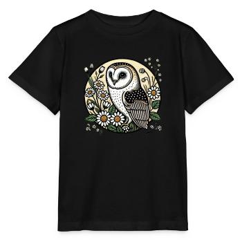 Vintage Schleiereule - Stanley/Stella Kinder T-Shirt MINI CREATOR  - Schwarz - Vorne - Mikhail (115cm)