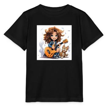 The Inspired Guitarist - Stanley/Stella MINI CREATOR Kids’ T-Shirt - black - Front - Mikhail (115cm)