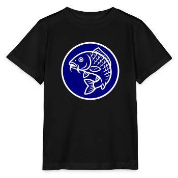 Icône de poisson carpe - T-shirt bio MINI CREATOR Stanley/Stella Enfant - noir - Devant - Mikhail (115cm)