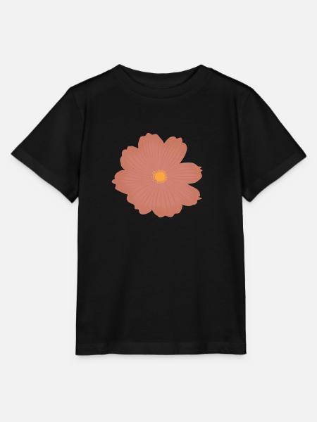 Rosa Blume - Stanley/Stella Kinder T-Shirt MINI CREATOR - Schwarz