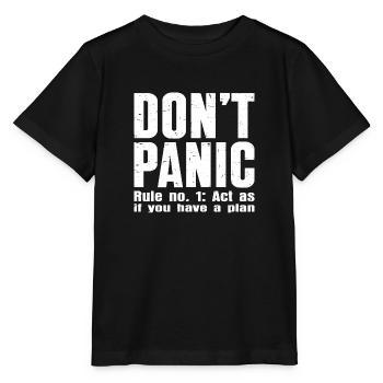 Don't Panic – Confidentiality Mode: ON - Stanley/Stella MINI CREATOR Kids’ T-Shirt - black - Front - Mikhail (115cm)