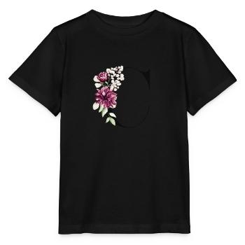 Dein Buchstabe C auf Personalisierte Kleidung - Stanley/Stella Kinder T-Shirt MINI CREATOR  - Schwarz - Vorne - Mikhail (115cm)