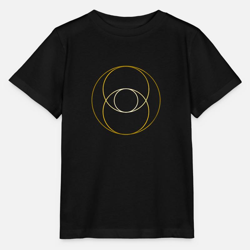 Vesica Piscis - Farbverlauf Gold Version - Stanley/Stella Kinder T-Shirt MINI CREATOR  - Schwarz