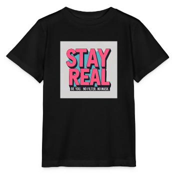 Stay Real - Stanley/Stella MINI CREATOR Kids’ T-Shirt - black - Front - Mikhail (115cm)