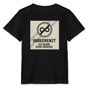 Unbegrenzt Strich Ich kenne keine Grenzen - Stanley/Stella Kinder T-Shirt MINI CREATOR  - Schwarz - Vorne - Mikhail (115cm)
