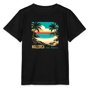 Majorca, Balearic Islands - Stanley/Stella MINI CREATOR Kids’ T-Shirt - black - Front - Mikhail (115cm)