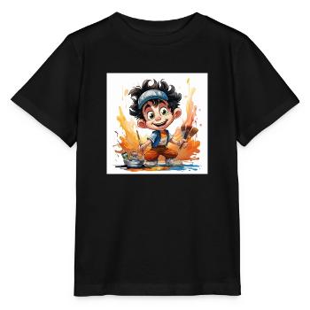 Creative Critique Circle : Commentaires sur l’art pour Hobbyis - T-shirt bio MINI CREATOR Stanley/Stella Enfant - noir - Devant - Mikhail (115cm)