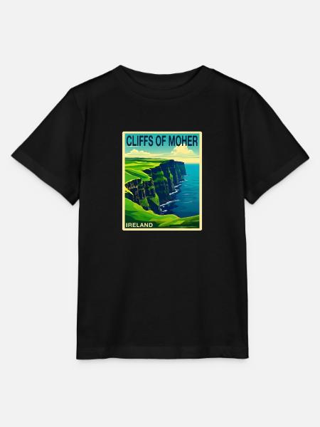 cliffs of moher Ireland - Stanley/Stella MINI CREATOR Kids’ T-Shirt - black