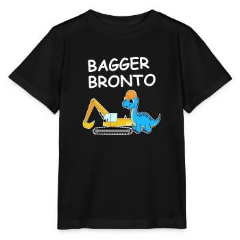 Excavatrice Bronto - T-shirt bio MINI CREATOR Stanley/Stella Enfant - noir - Devant - Mikhail (115cm)