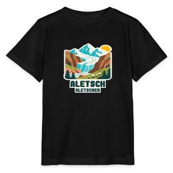 Glacier d’Aletsch - T-shirt bio MINI CREATOR Stanley/Stella Enfant - noir - Devant - Mikhail (115cm)