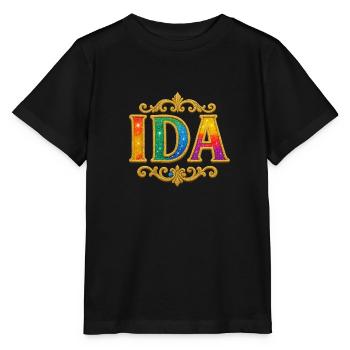 Paillettes dorées IDA - T-shirt bio MINI CREATOR Stanley/Stella Enfant - noir - Devant - Mikhail (115cm)